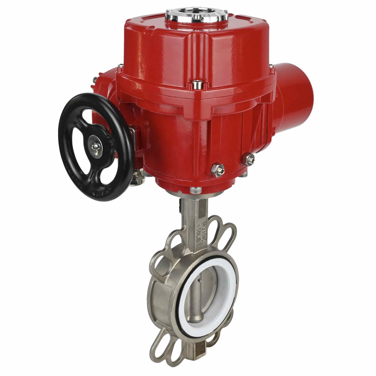 Water butterfly valve Elephant 316L-316L-PTFE body material - stainless steel aisi 316l, disk material - stainless steel AISI 316L, seal - PTFE with 1/4-turn electric actuator Elephant QT-W (M) EX 220V