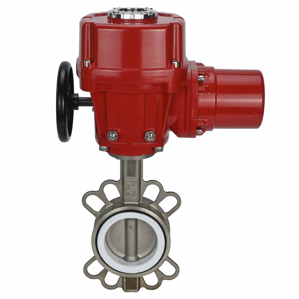 Water butterfly valve Elephant 316L-316L-PTFE body material - stainless steel aisi 316l, disk material - stainless steel AISI 316L, seal - PTFE with 1/4-turn electric actuator Elephant QT-W (M) EX 380V