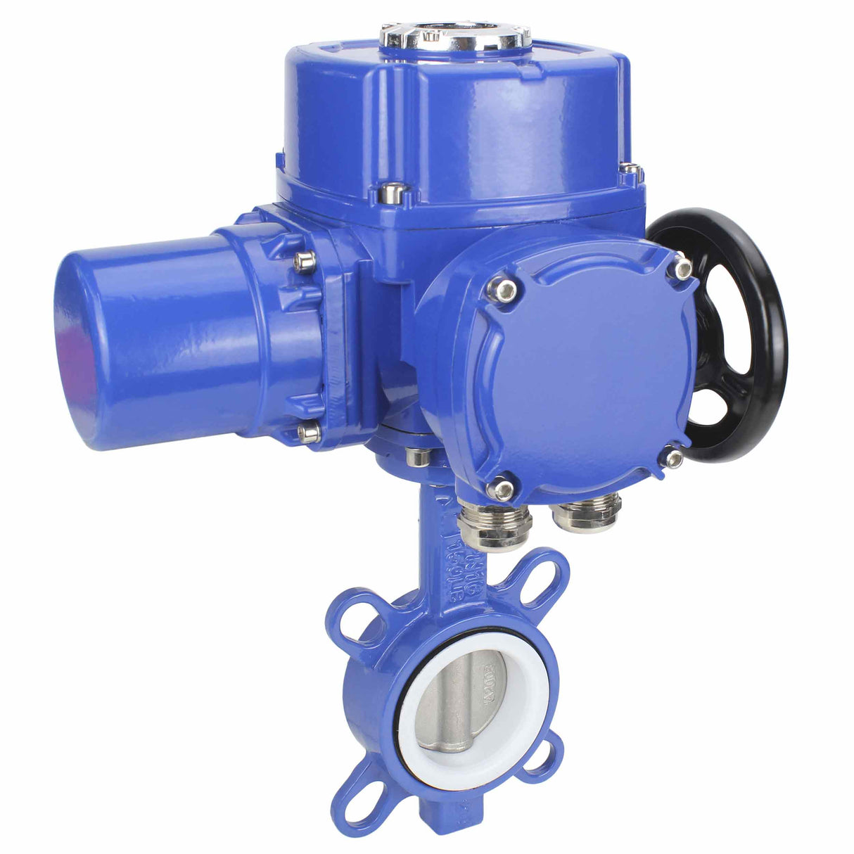 Water Butterfly Valve Elephant WCB-316L-PTFE body material - Carbon steel WCB, disk material - Stainless steel AISI 316L, seal - PTFE with 1/4-turn electric actuator Elephant QT-W (M) 380V