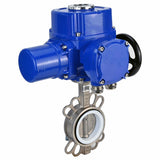 Water butterfly valve Elephant 316L-316L-PTFE body material - stainless steel aisi 316l, disk material - stainless steel AISI 316L, seal - PTFE with 1/4-turn electric actuator Elephant QT-W (M) 220V