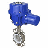 Water butterfly valve Elephant 316L-316L-PTFE body material - stainless steel aisi 316l, disk material - stainless steel AISI 316L, seal - PTFE with 1/4-turn electric actuator Elephant QT-W (M) 380V