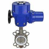 Water butterfly valve Elephant 316L-316L-PTFE body material - stainless steel aisi 316l, disk material - stainless steel AISI 316L, seal - PTFE with 1/4-turn electric actuator Elephant QT-W (M) 220V