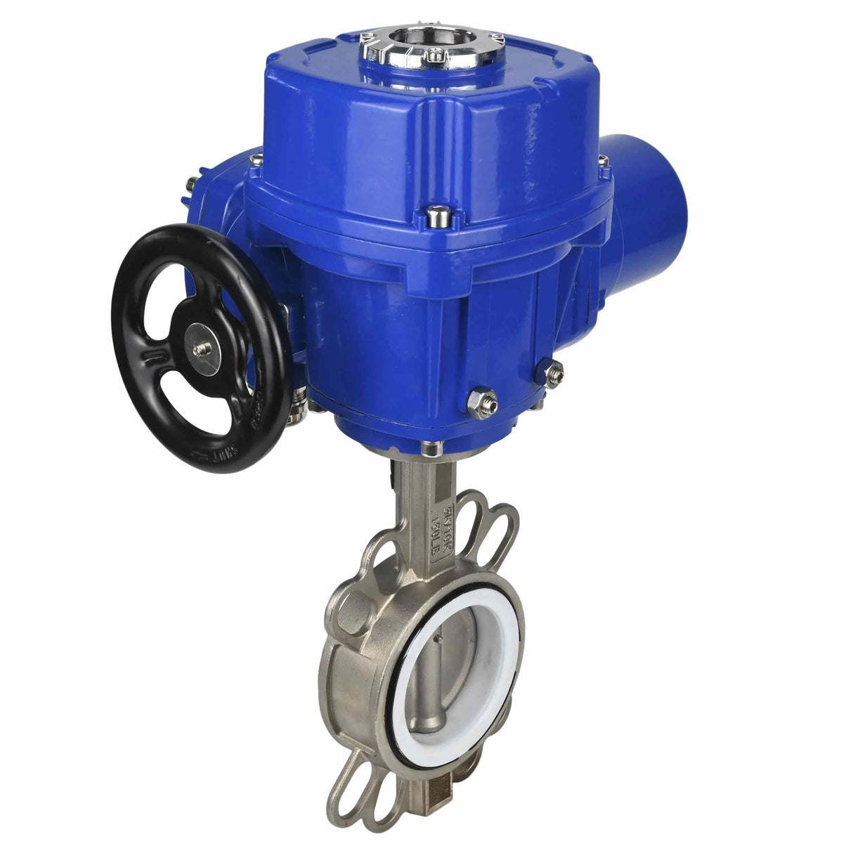 Water butterfly valve Elephant 316L-316L-PTFE body material - stainless steel aisi 316l, disk material - stainless steel AISI 316L, seal - PTFE with 1/4-turn electric actuator Elephant QT-W (M) 380V
