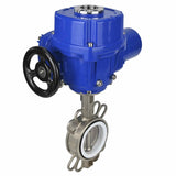 Water butterfly valve Elephant 316L-316L-PTFE body material - stainless steel aisi 316l, disk material - stainless steel AISI 316L, seal - PTFE with 1/4-turn electric actuator Elephant QT-W (M) 380V