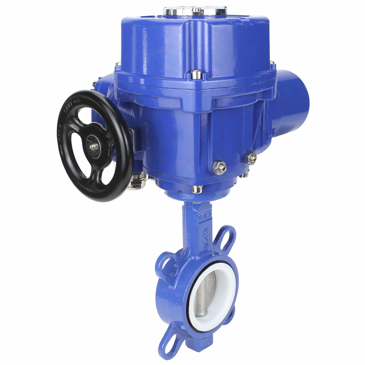 Water Butterfly Valve Elephant WCB-316L-PTFE body material - Carbon steel WCB, disk material - Stainless steel AISI 316L, seal - PTFE with 1/4-turn electric actuator Elephant QT-W (M) 380V