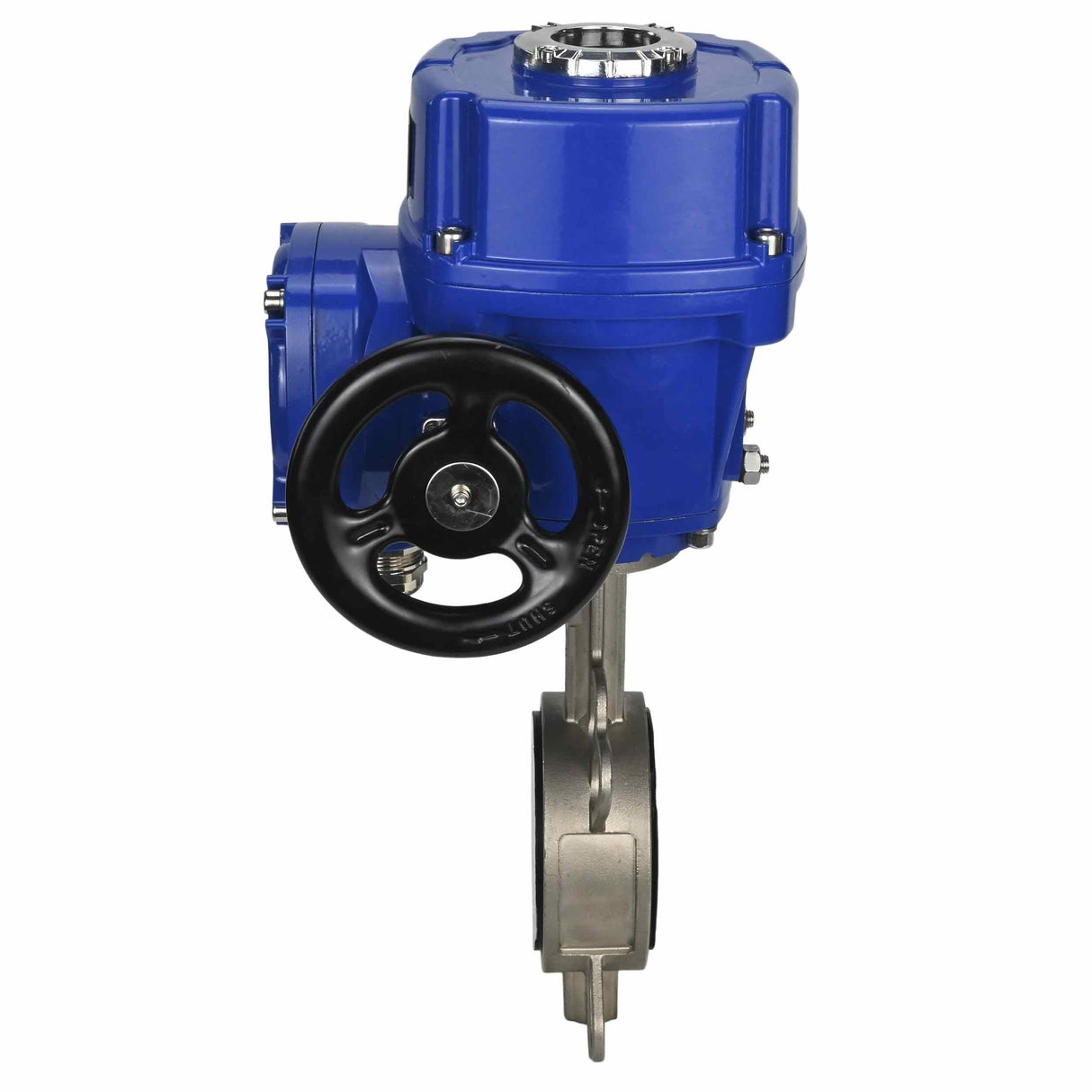 Water butterfly valve Elephant 316L-316L-PTFE body material - stainless steel aisi 316l, disk material - stainless steel AISI 316L, seal - PTFE with 1/4-turn electric actuator Elephant QT-W (M) 380V
