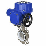 Water butterfly valve Elephant 316L-316L-PTFE body material - stainless steel aisi 316l, disk material - stainless steel AISI 316L, seal - PTFE with 1/4-turn electric actuator Elephant QT-W (M) 220V