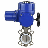 Water butterfly valve Elephant 316L-316L-PTFE body material - stainless steel aisi 316l, disk material - stainless steel AISI 316L, seal - PTFE with 1/4-turn electric actuator Elephant QT-W (M) 380V