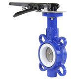 Water Butterfly Valve Elephant WCB-316L-PTFE 232PSI, body material - stainless steel WCB, disk material - stainless steel 316L, seal - PTFE, handwheel operated